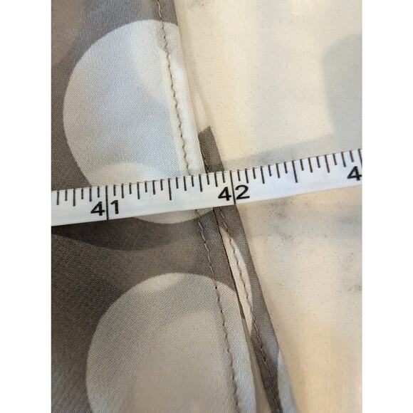 JBS Taupe Polka Dot Midi Dress Cowl Neck Sleeveless Belted Size 4 Womens Gray - Picture 6 of 6